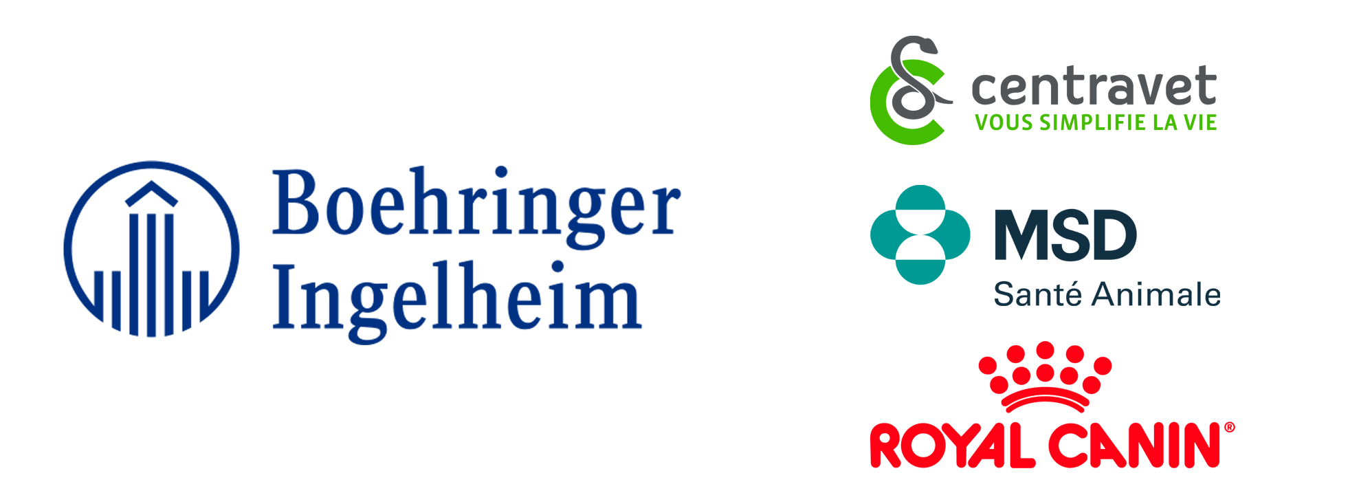 Sponsors-2023 Merci a BI, MSD, Centravet ET rOYAL CANIN